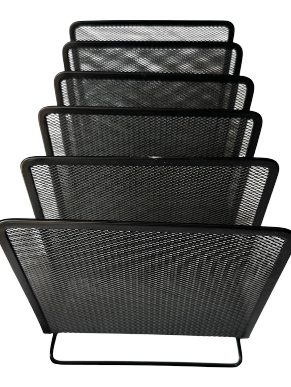 Black Mesh Desk File Sorter - 6-Tier